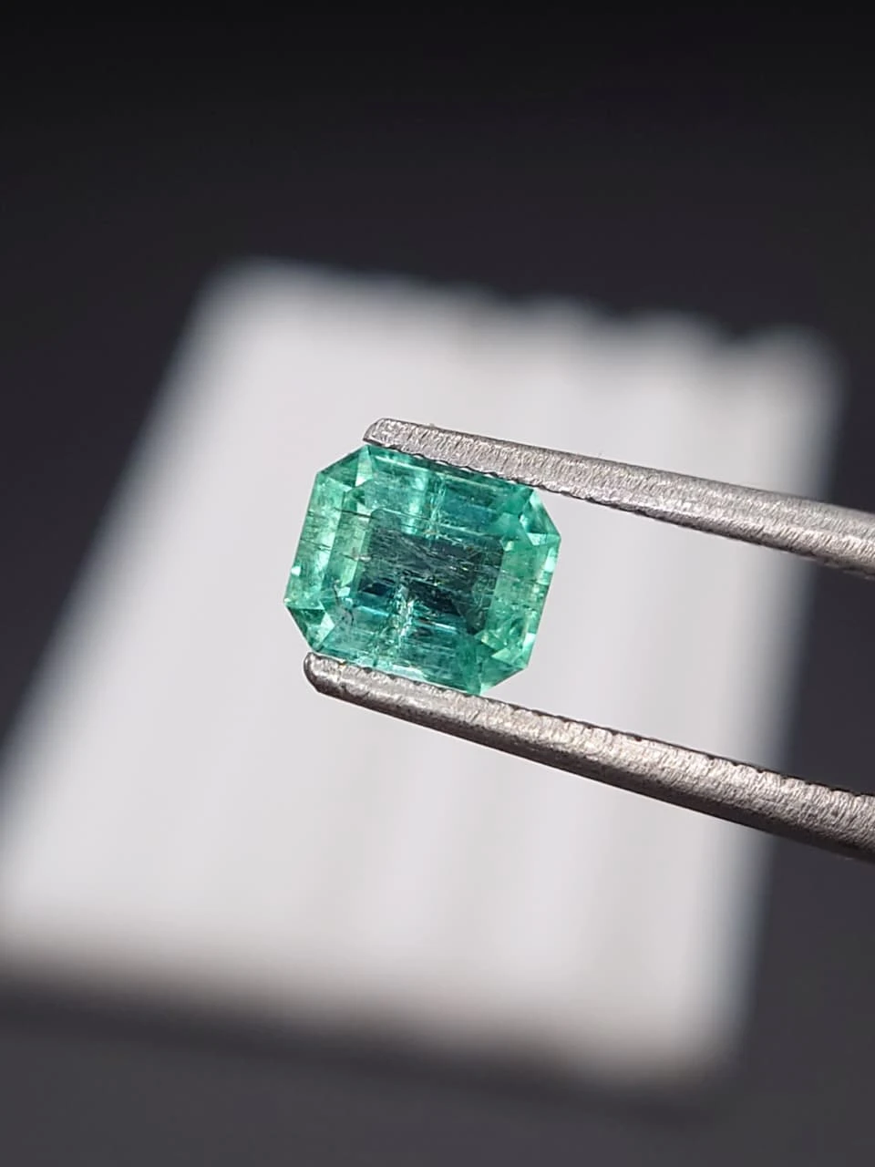 0.8ct Octagon Faceted Panjsher Emerald from Afghanistan — view 3